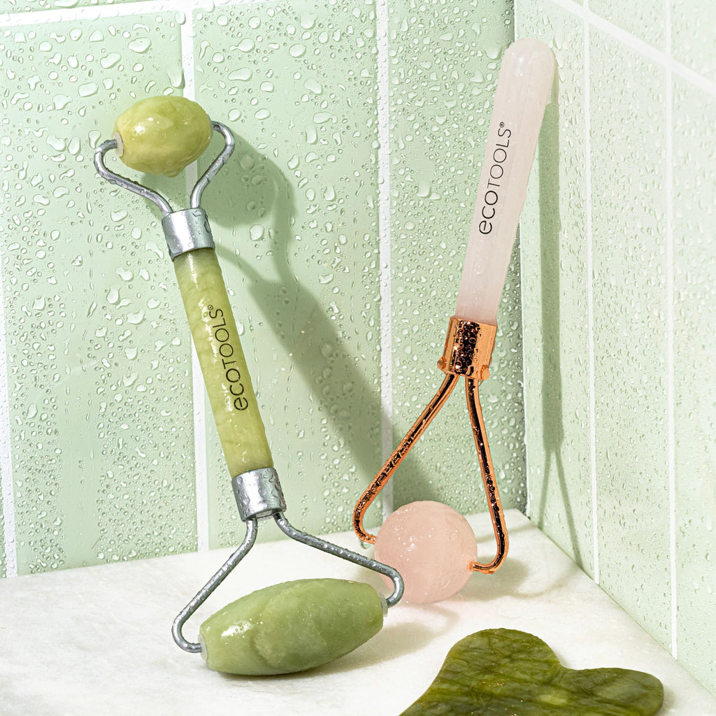 EcoTools Jade Facial Roller for Smoothing, Sculpting & Massage - Ideal for Reducing Puffiness & Enhancing Skincare Absorption - Image 4