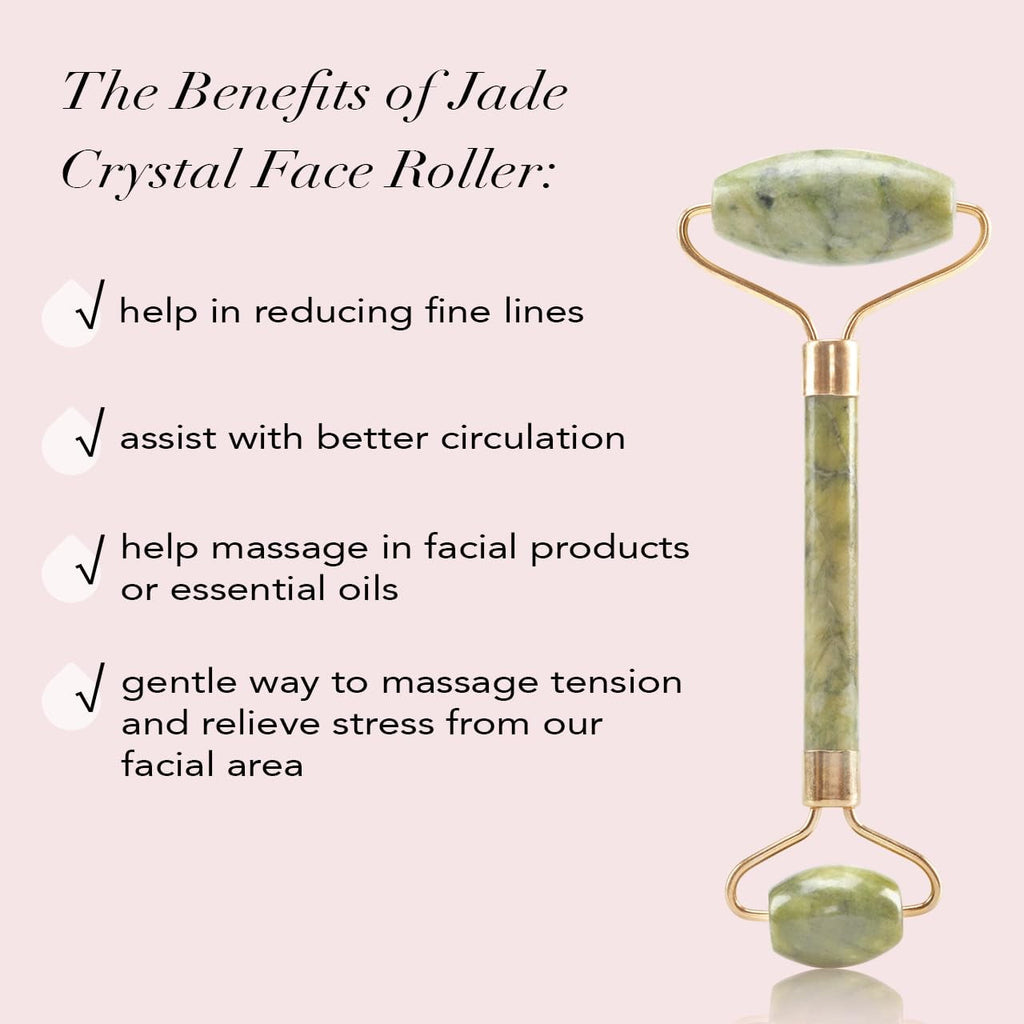 1-Piece Jade Face & Eye Roller for Anti Aging Skin Care - Image 2