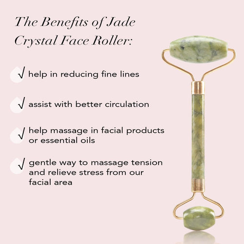 1-Piece Jade Face & Eye Roller for Anti Aging Skin Care - Image 2