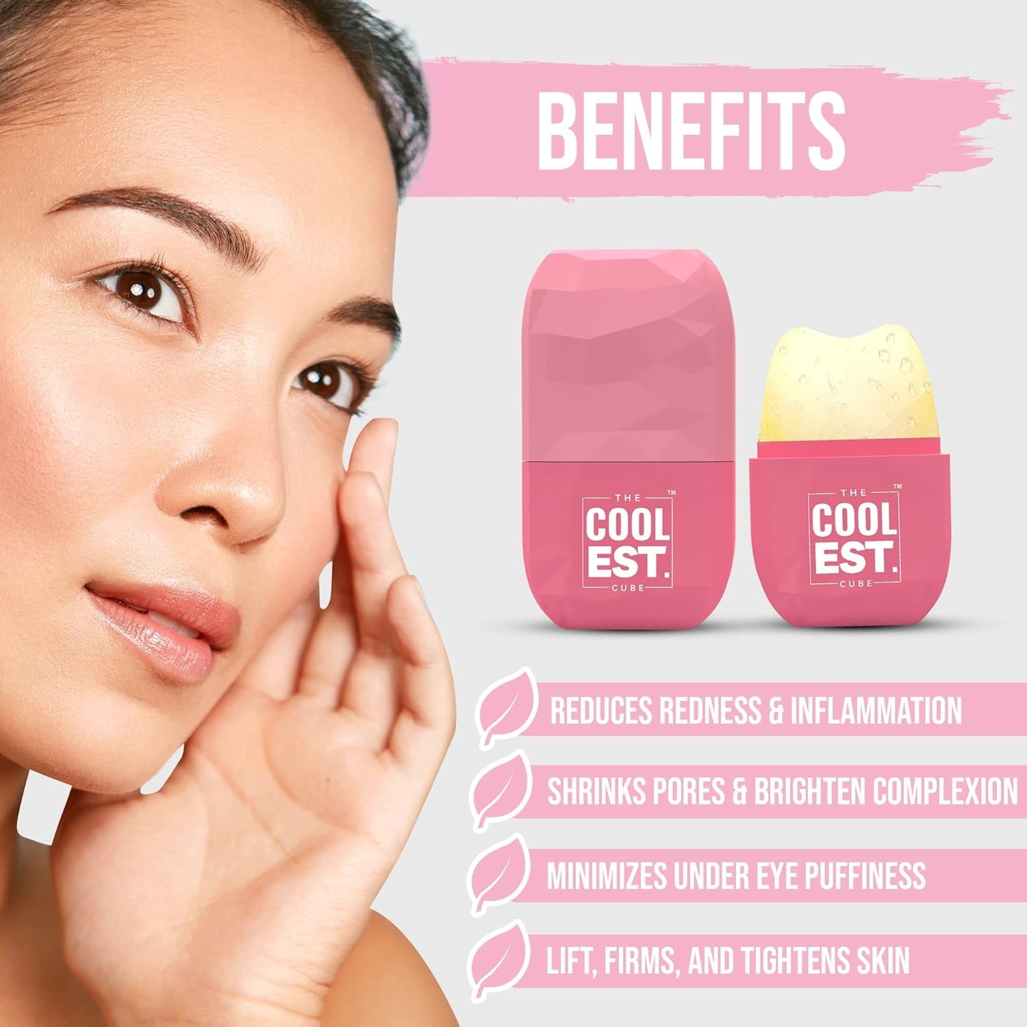 Coolest Cube Ice Roller for Face and Eyes, Reusable Facial Roller to Tone, Brighten, and Tighten Skin, Silicone Ice M... - Image 5
