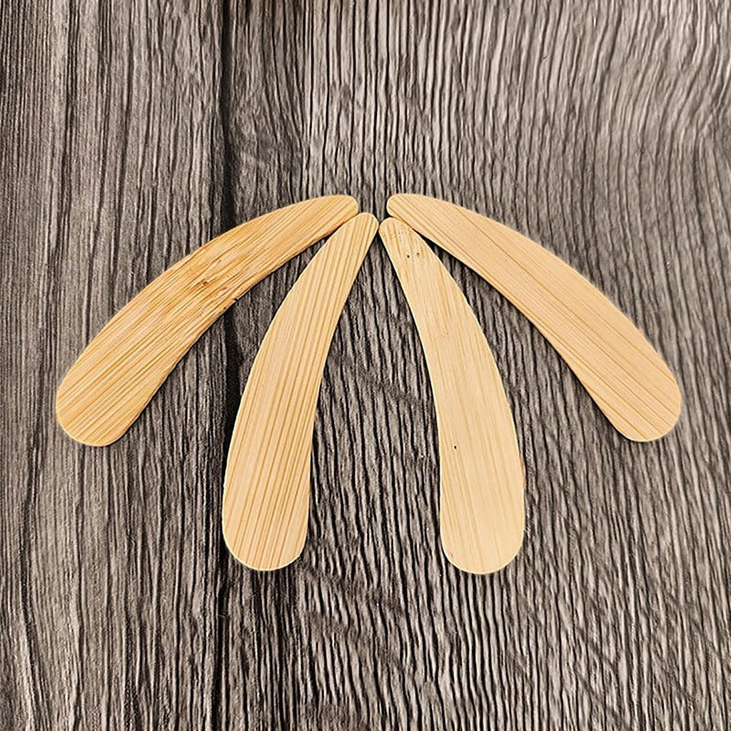 10Pcs Beauty Tool Skincare Cream Spoon Cosmetic Mini Face Clay Ointment Scrub Brush Wooden Bamboo Spatula Curved - Image 2