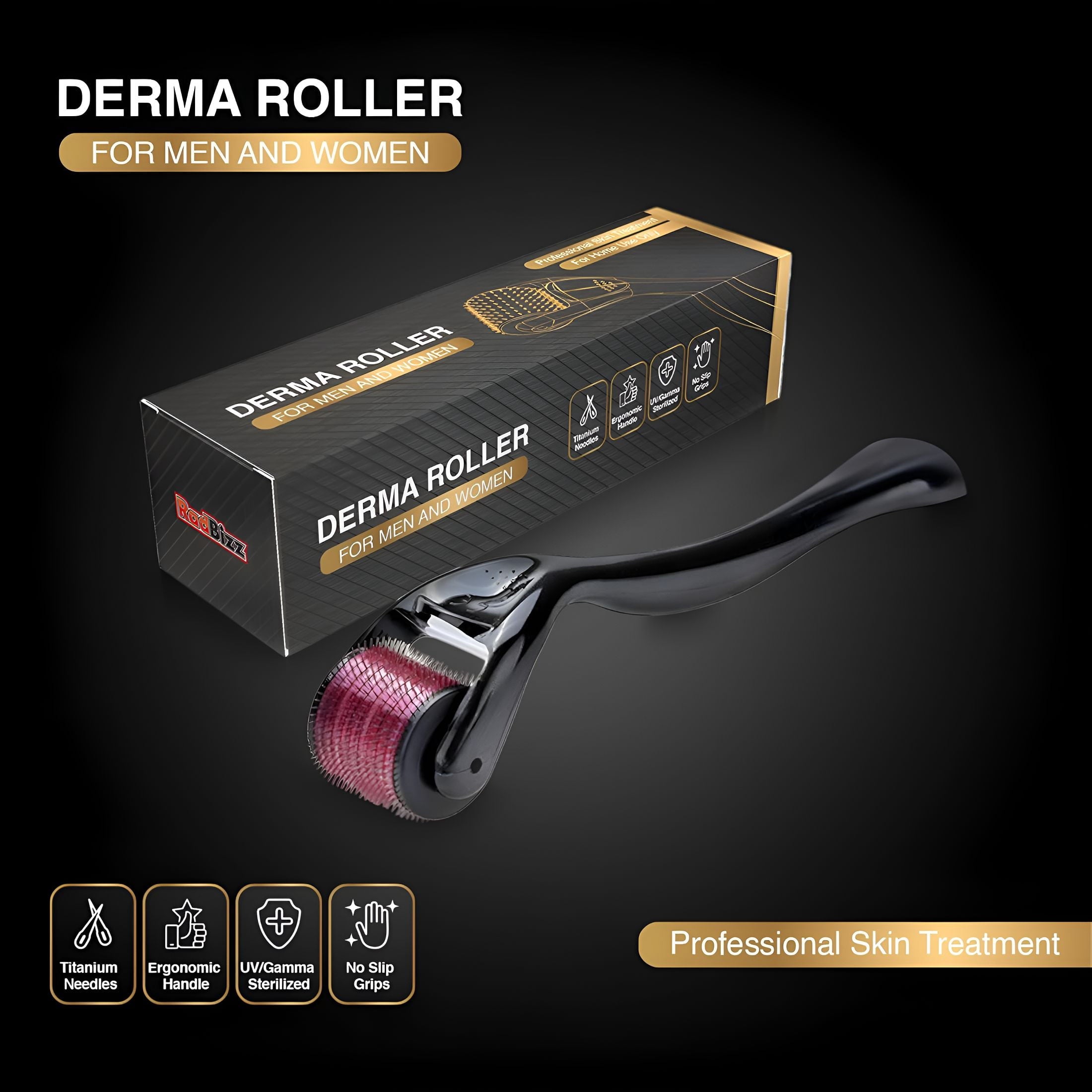 XIRQI Microneedle Roller,540 Needle Titanium Facial Microneedle Roller - Image 3