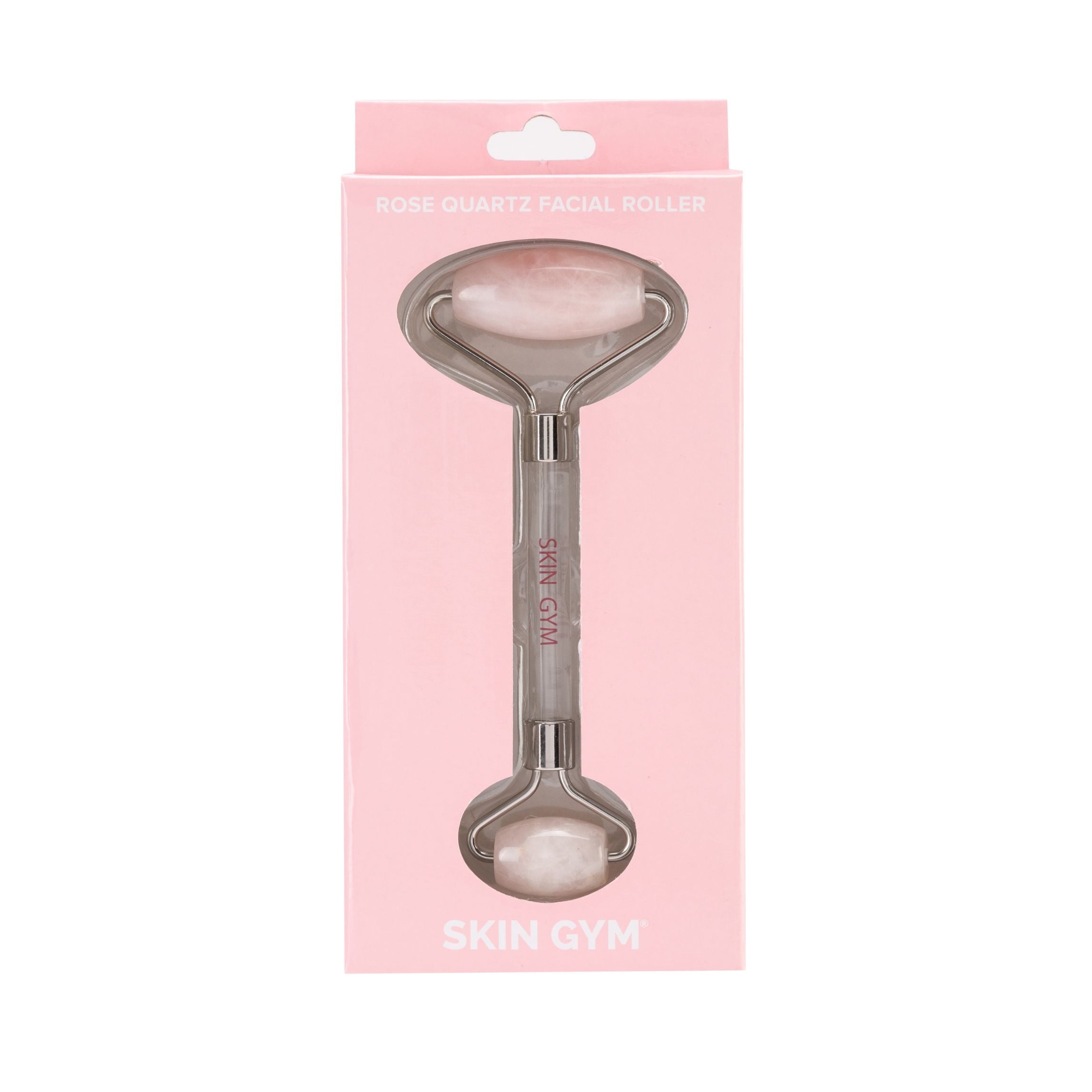 Rose Quartz Facial Roller for De-puffing and Facial Massage, Dual-Ended Small and Large 100% Rose Quartz Stones - Image 2