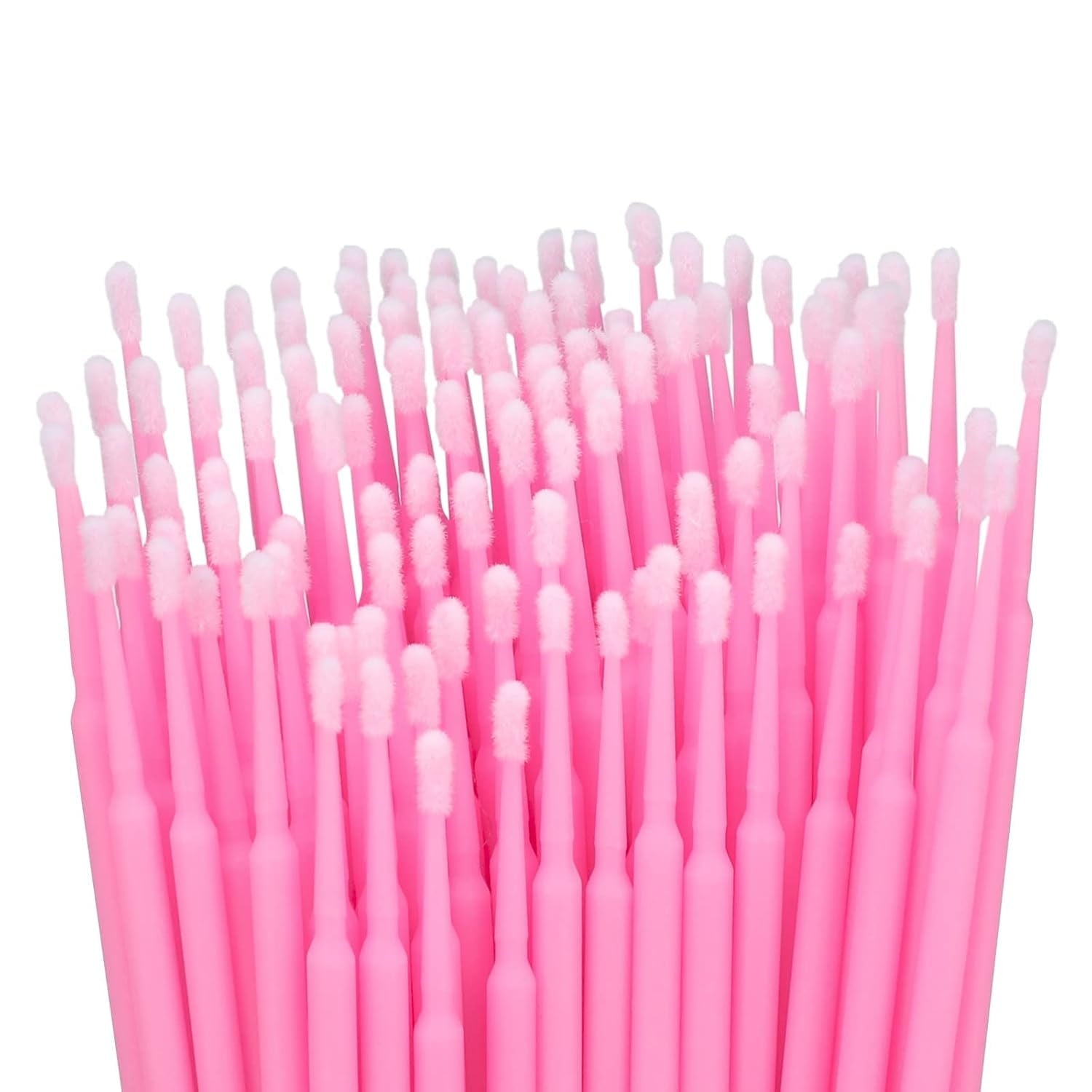 100pcs Cotton for Makeup, Pink Disposable Applicators Brush for Nails, Eyeliner and Lash Tech Supplies - Image 4