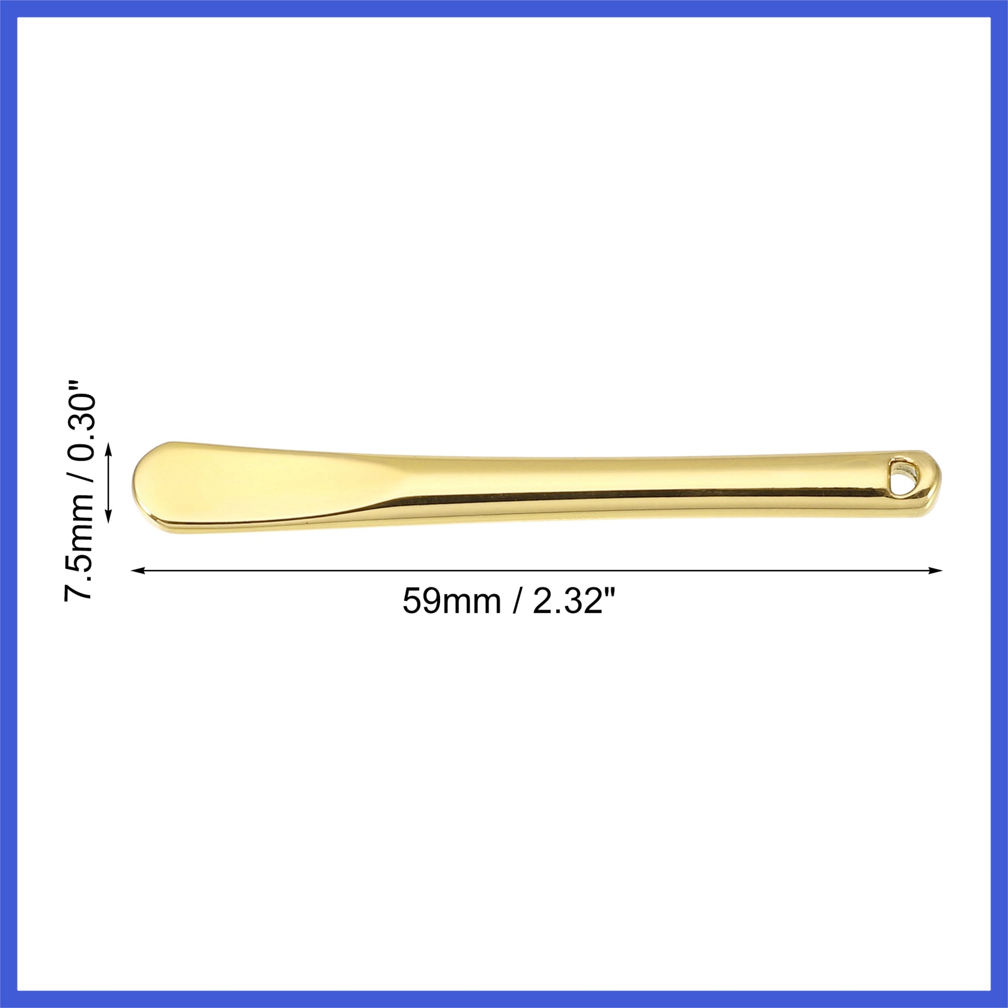 Mini Makeup Spatula for Facial Cosmetic Face Cream Zinc 2.32"x0.30" Alloy Gold Tone 4 Pcs - Image 4