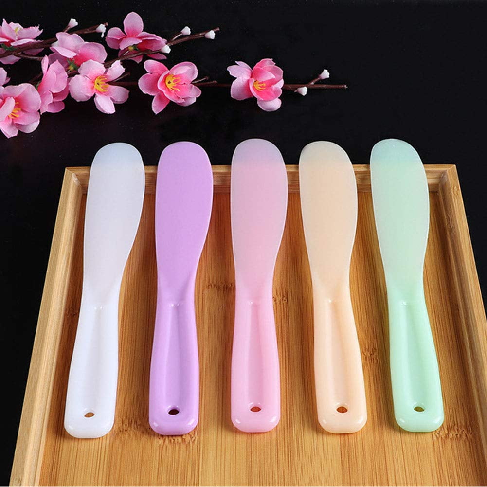 BZUEPRS 6Pcs Plastic Cosmetic Spatula Candy Color Reusable Cosmetic Mask Mixing Spoon Scoops Spatulas Stick Applicator Beauty Spa Makeup Too - Image 2