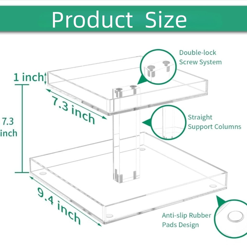 Behome Makeup Organizer, 2-Tier Acrylic Perfume Organizer, Cologne Organizer for Men, Versatile Display Stand Shelf for Fragrance, Skincare, - Image 2