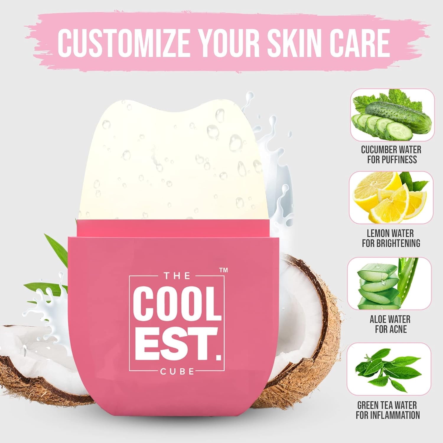 Coolest Cube Ice Roller for Face and Eyes, Reusable Facial Roller to Tone, Brighten, and Tighten Skin, Silicone Ice M... - Image 2