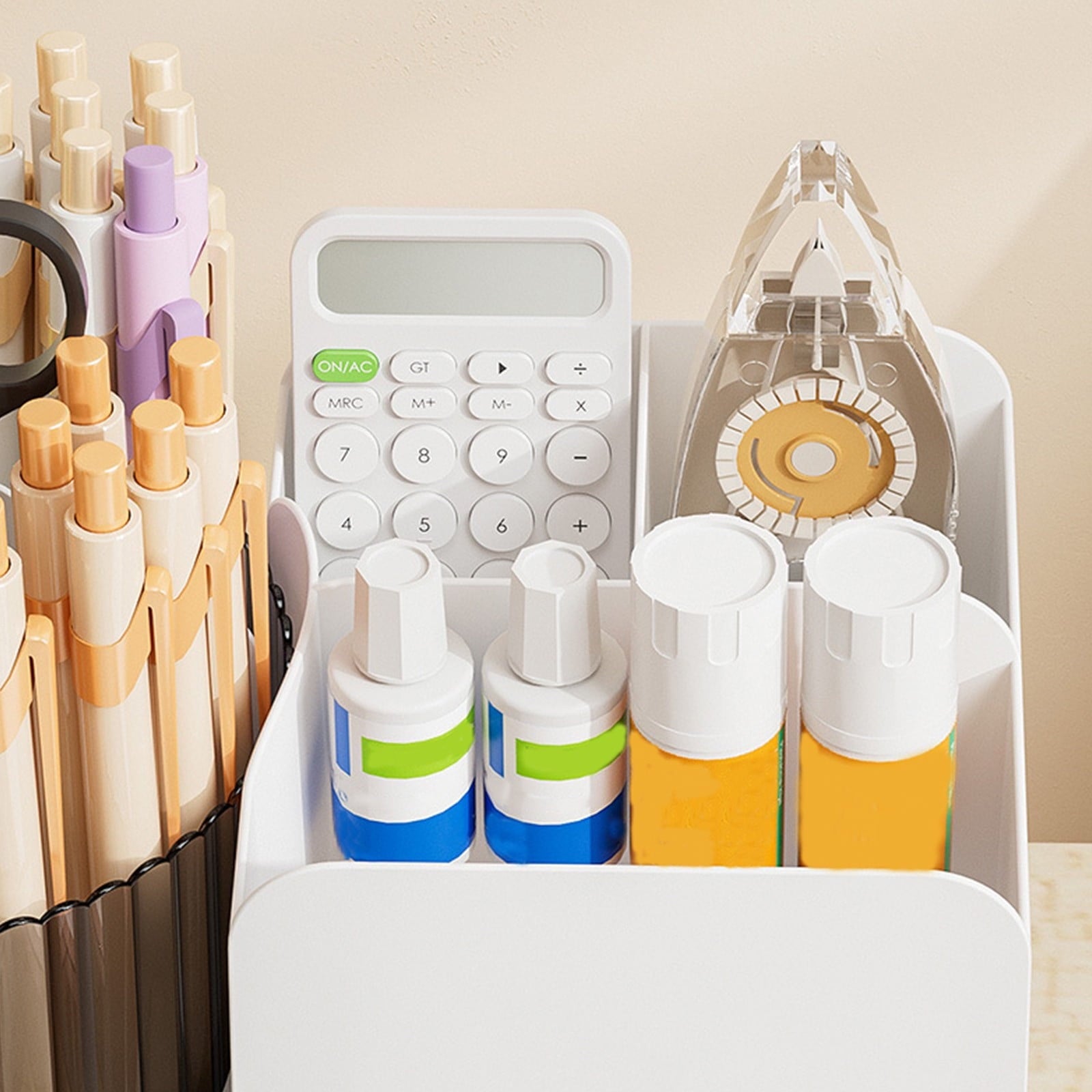 Rotating Cosmetic Organizer - Brush Holder, Drawer, Countertop Makeup Skincare & Perfume Organizer, Lotions Display Case - Image 4