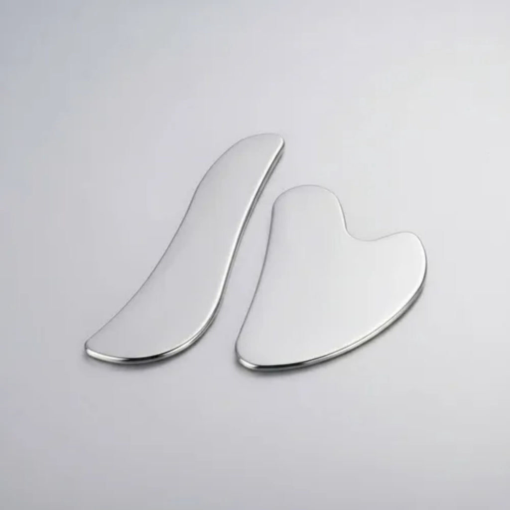 2Pcs Stainless Steel Gua Sha Facial Tools Set, Skin Care Tools - Image 4