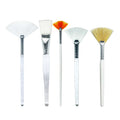 5-Pc Fan Brush Set for Home Professional Spa Treatments Glycolic, Cooling, Gel s