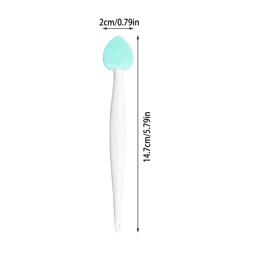 Pore Brush For Nose Deep Cleansing Silicone Exfoliator Blackhead Removal Tool Heart Shaped Facial Massage Brush Lip S... - Image 2
