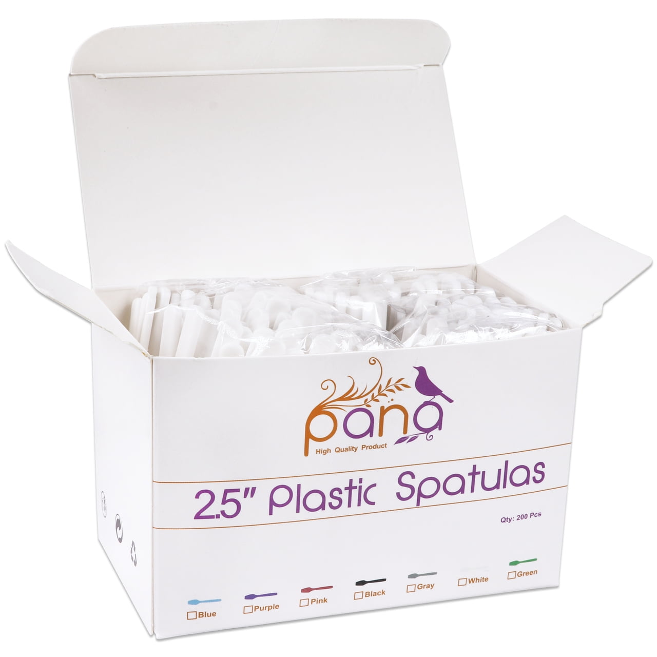 200 Cosmetic Disposable Plastic 2.5” Spatulas for Skin Care Facial Mask Spatula (White – 200 in a Box) - Image 3