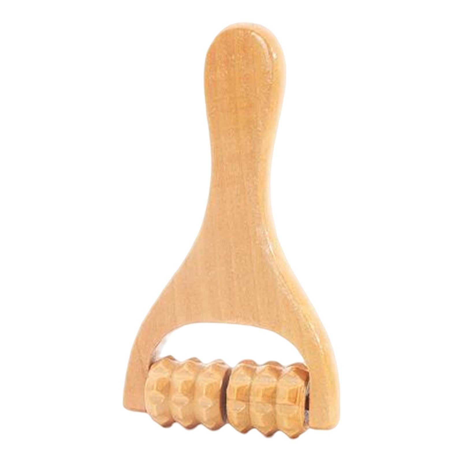 Manual Handheld Roller Massager Professional Wooden Body Massage Tool for Shoulders, Face, Thighs, Back, Hands Style B - Image 3