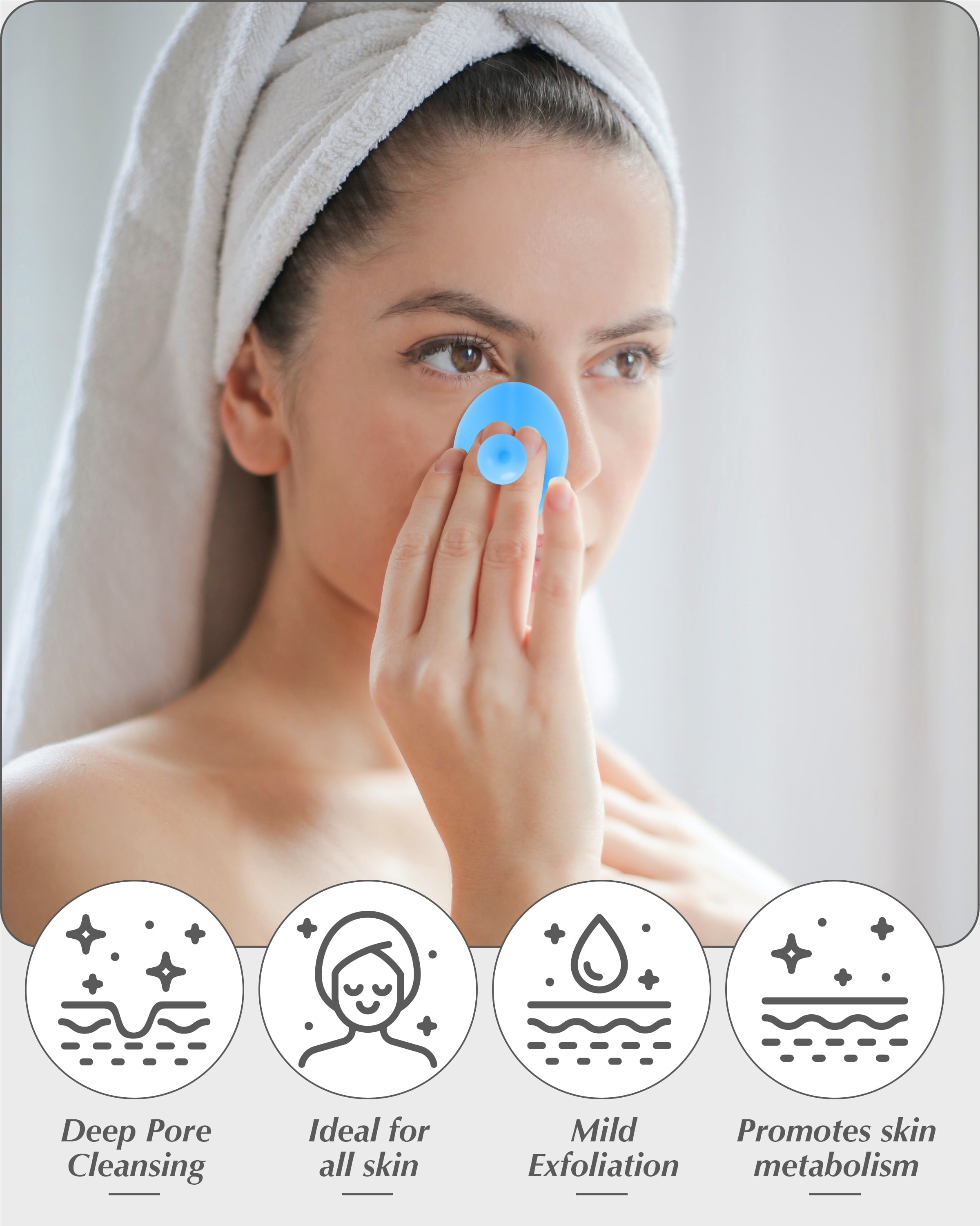 Face Scrubber, 10 PCS Baby Bath Brush, Soft Silicone Facial Cleansing Brush Face Exfoliator, Silicone Scrubbers Exfoliator Brush - Image 6