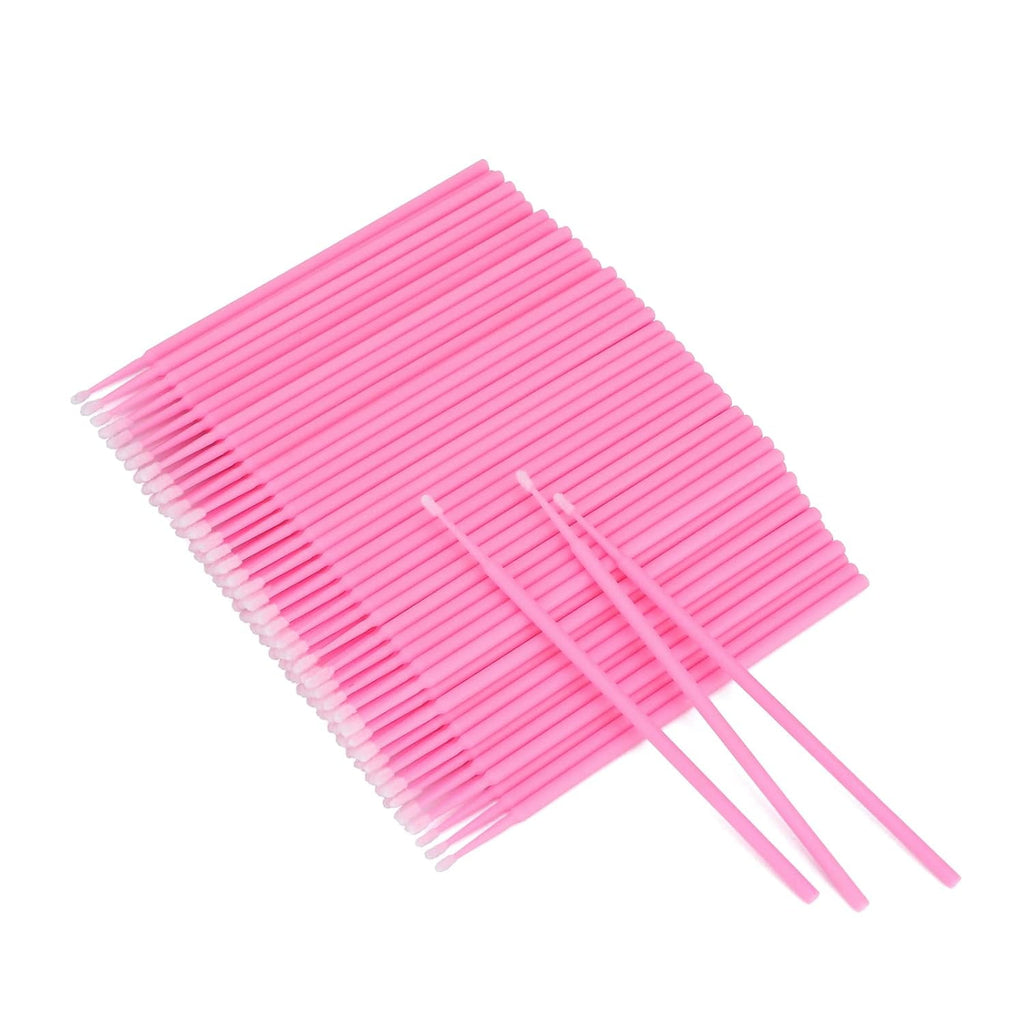 100pcs Cotton for Makeup, Pink Disposable Applicators Brush for Nails, Eyeliner and Lash Tech Supplies - Image 6