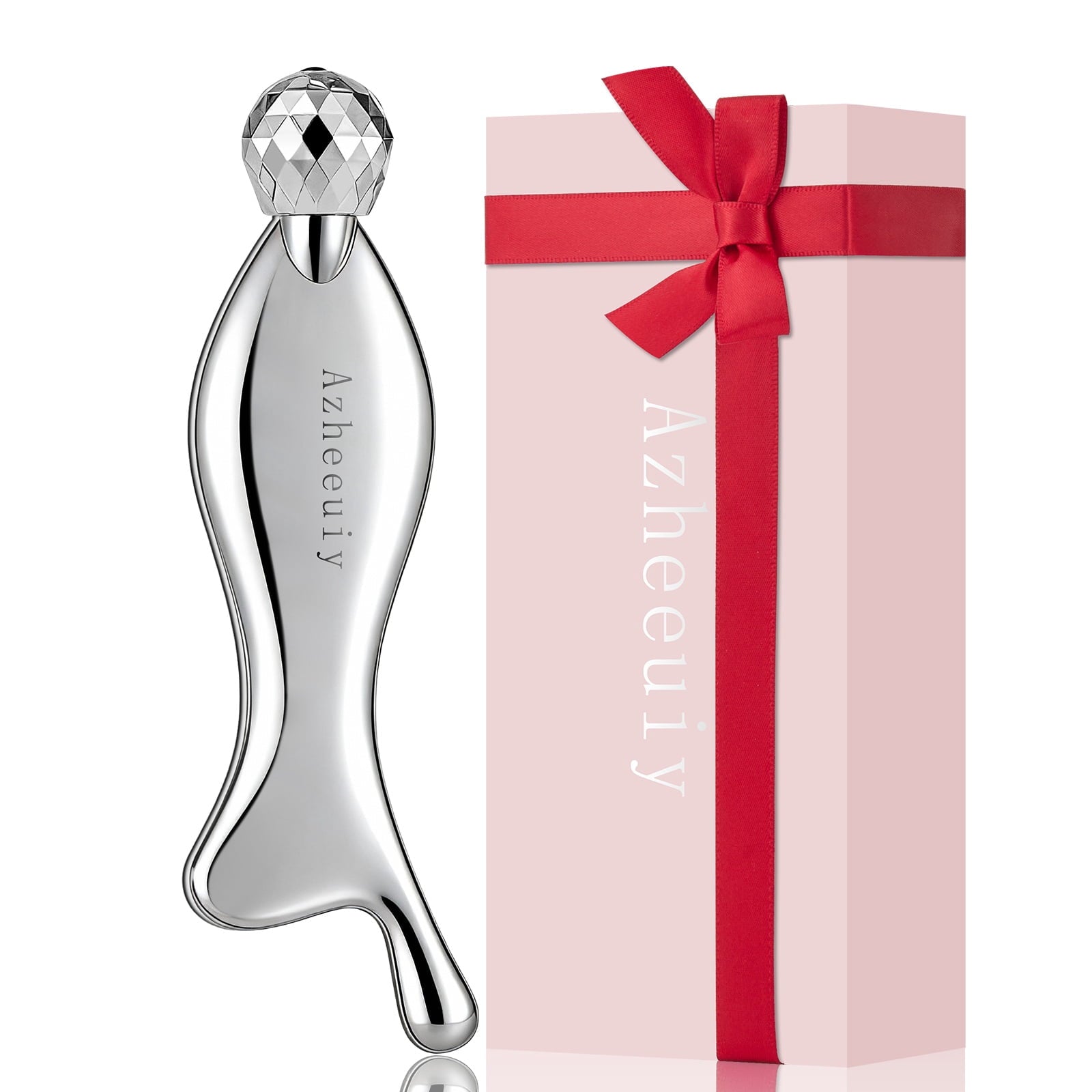 4-in-1 Gua Sha Facial Tools, Facial Roller, Skin Care Roller with Stainless Steel, Face Ice Roller to Reduce Puffiness & Eye Strain, Relieve - Image 4