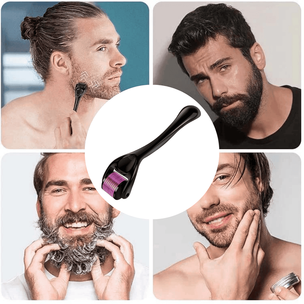 540 Microneedle Roller for Face Care, Body, Beard and Hair, Black (1 Pack) - Image 2