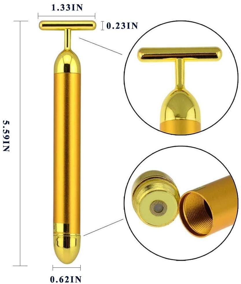 24K Golden Beauty Bar with Germanium 7-Type Facial Massager 3D Roller Face Massager Face Lift Anti-Wrinkles Skin Firm... - Image 3