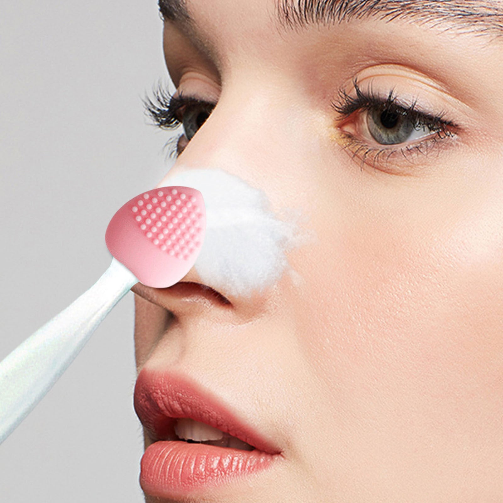 Pore Brush For Nose Deep Cleansing Silicone Exfoliator Blackhead Removal Tool Heart Shaped Facial Massage Brush Lip S... - Image 4