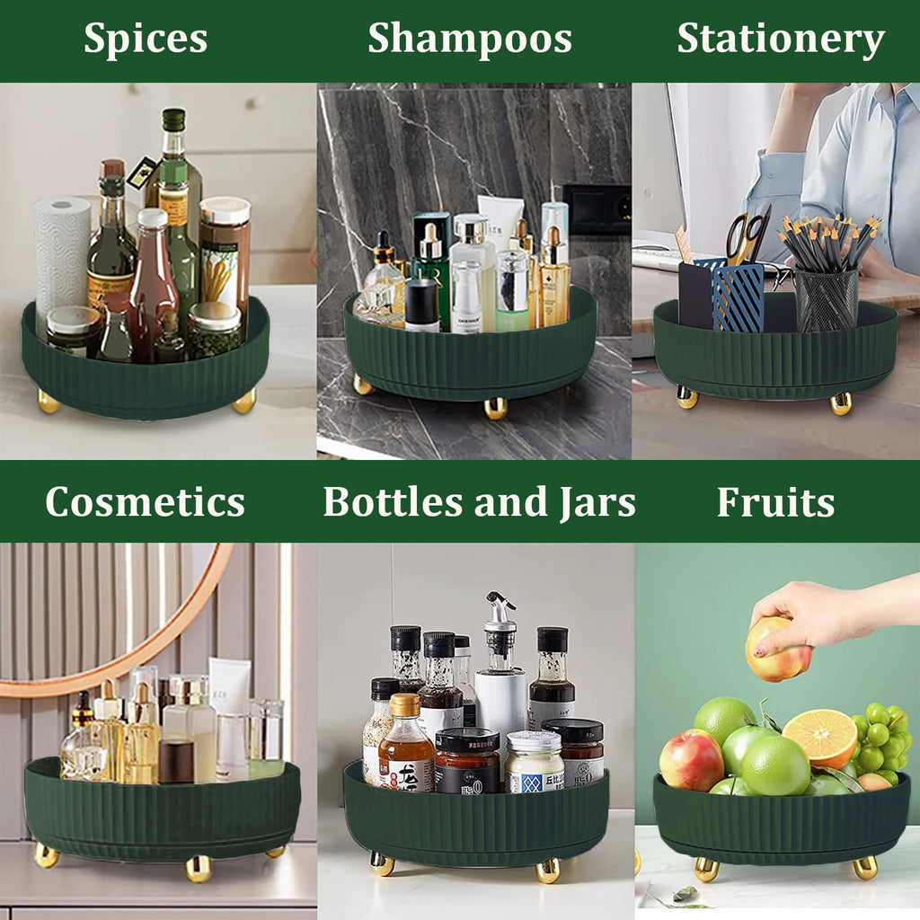 Makeup Perfume Organizer, 360 Degree Rotating Skincare Organizer Large Capacity Cosmetic Desk Spinning Storage Lotion... - Image 5
