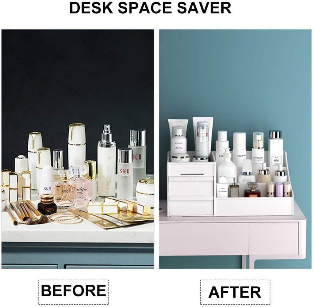 Large Makeup Cosmetic Organizer with Drawers, Desktop Makeup and Jewelry Storage Box for Cosmetics, Skincare, Perfume... - Image 4