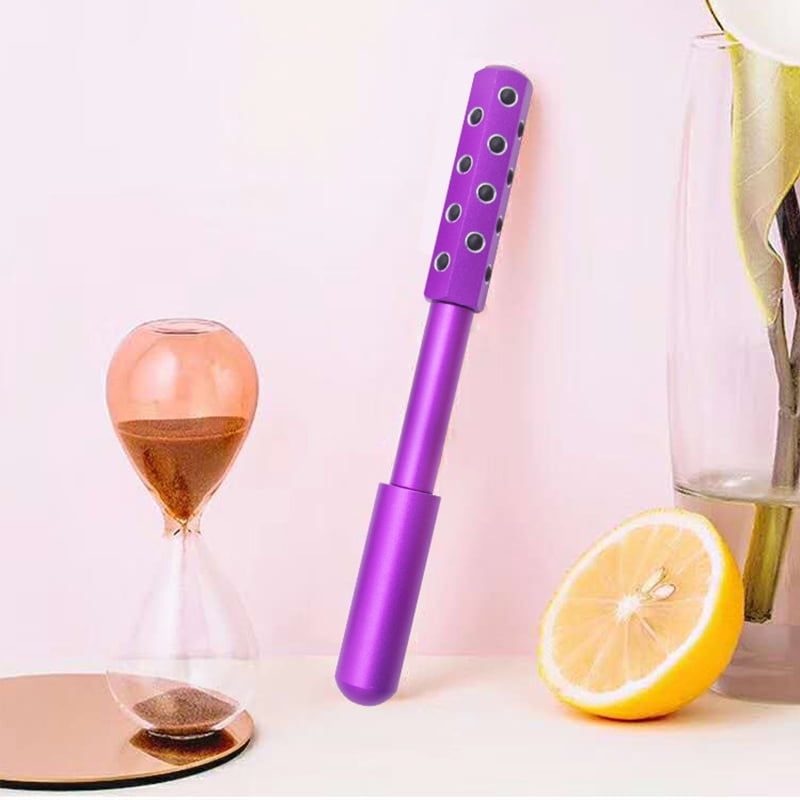 30 Germanium Stones Facial Roller - 360 Rotating Beauty Massager with Hexagonal Wheel, Lightweight Aluminum Alloy for... - Image 2