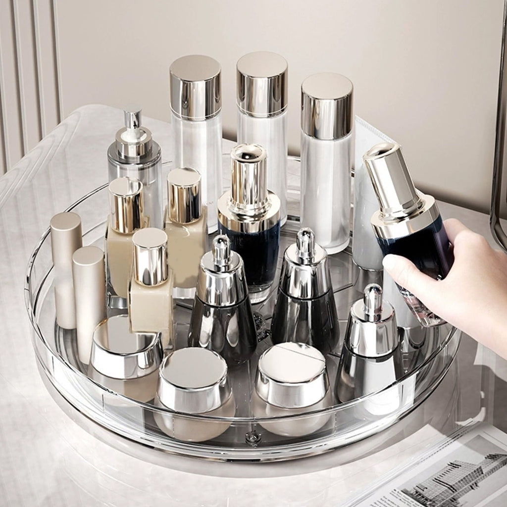 Rotating Makeup Organizer for Vanity, Pattern Skincare Organizer Perfume Lazy Organizer Bathroom Makeup Countertop Spinning Holder, Cosmetic - Image 6
