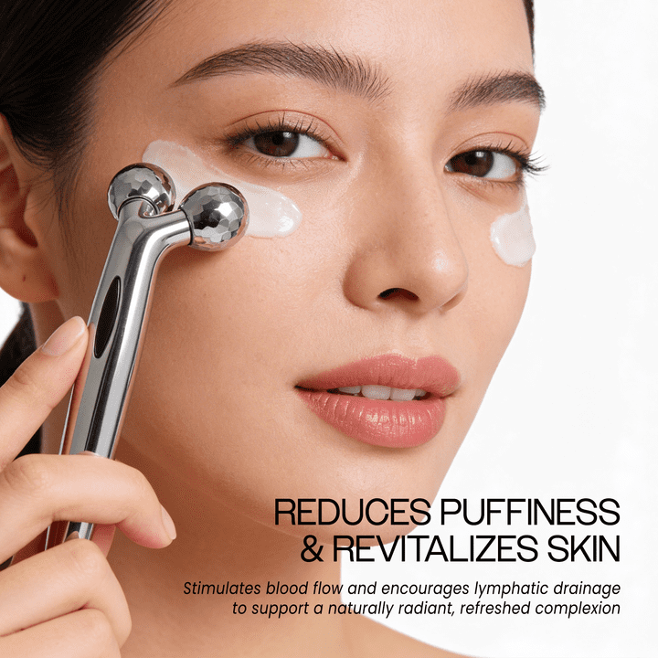 Handy Manual Facial Beauty Care Massager, 3D Face Massager Roller Anti-Aging Reducing Wrinkle Face Lifting - Image 3