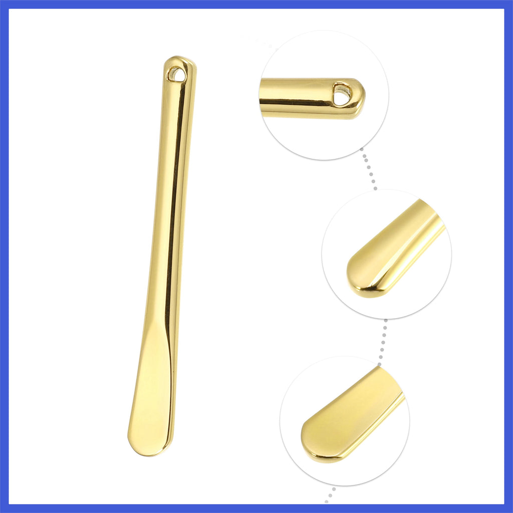 Mini Makeup Spatula for Facial Cosmetic Face Cream Zinc 2.32"x0.30" Alloy Gold Tone 4 Pcs - Image 3