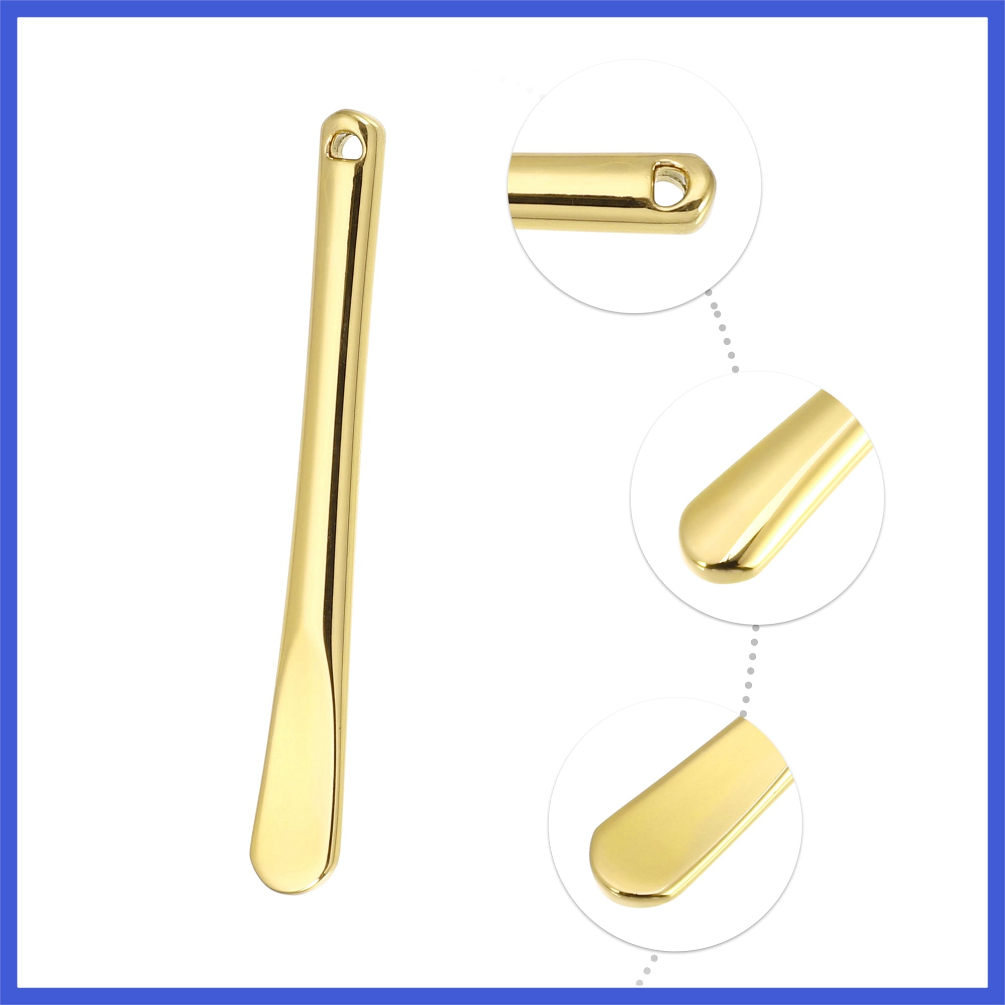 Mini Makeup Spatula for Facial Cosmetic Face Cream Zinc 2.32"x0.30" Alloy Gold Tone 4 Pcs - Image 3