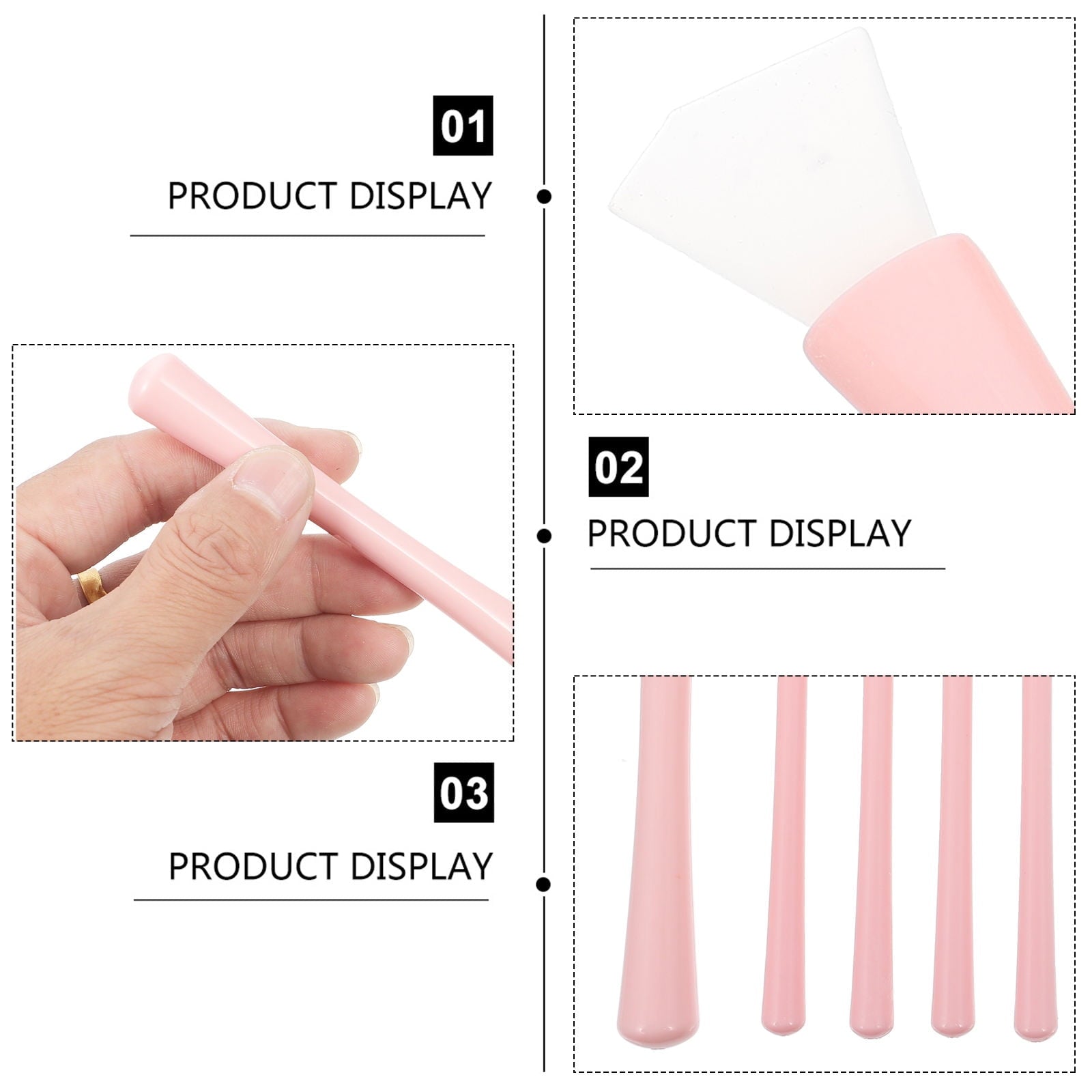 LULULION 2Sets Lip Liner Brush Eyeliner Applicator Silicone Brush for Home Use - Image 6