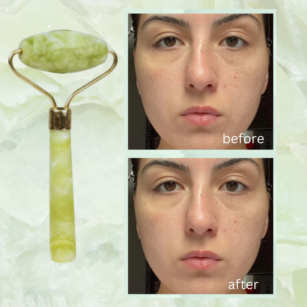 Jade Rollers Skincare Tool Facial Roller Natural 100% Real, Beauty Face Neck Eye Wrinkles Puffiness Massage Botox Therapy Care Under-eye Bag - Image 5