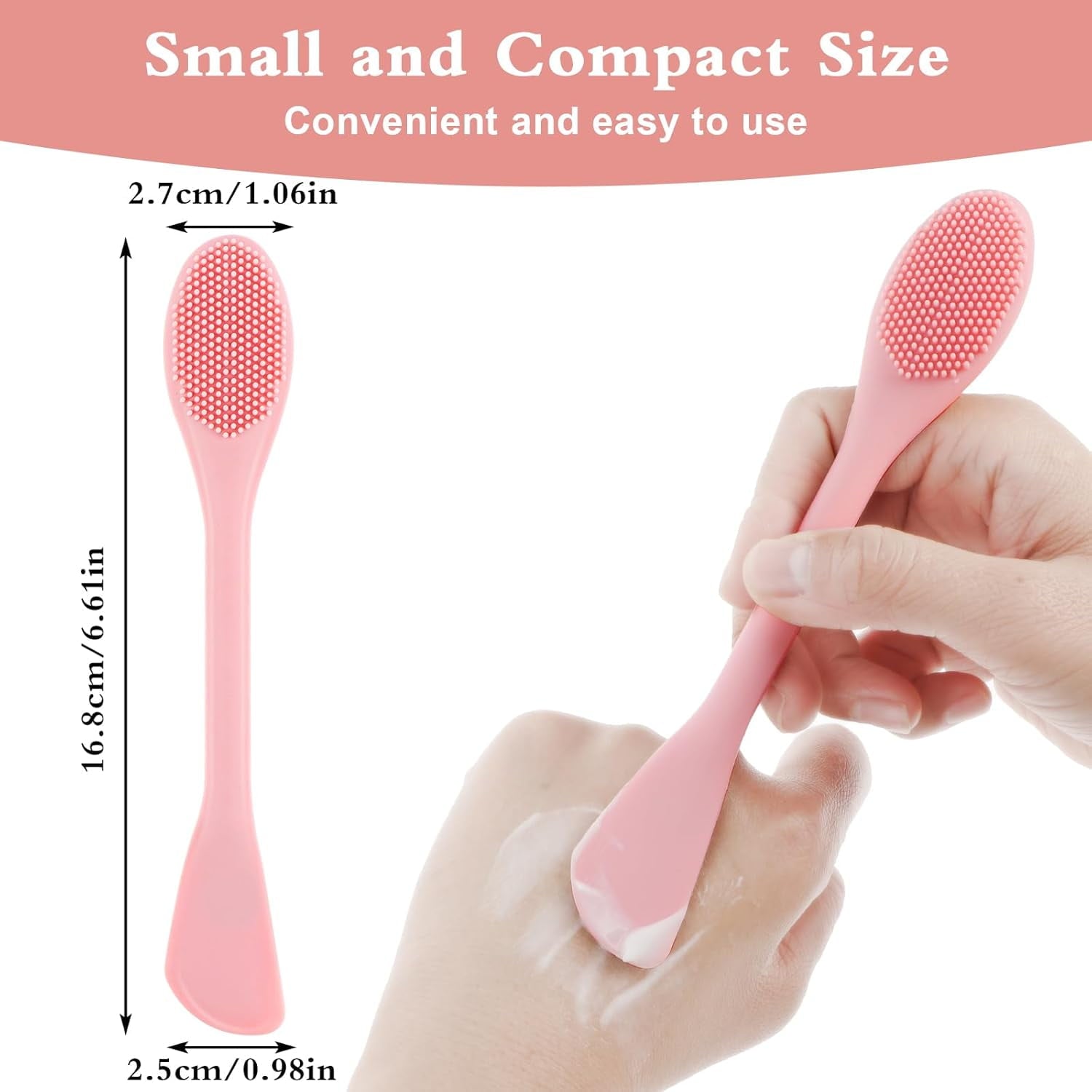 Silicone Face Mask Applicator 2 Pcs Facial Mask Brushes Double End Scrubber Brush Spatulas Tools Soft Beauty Brush Ma... - Image 3