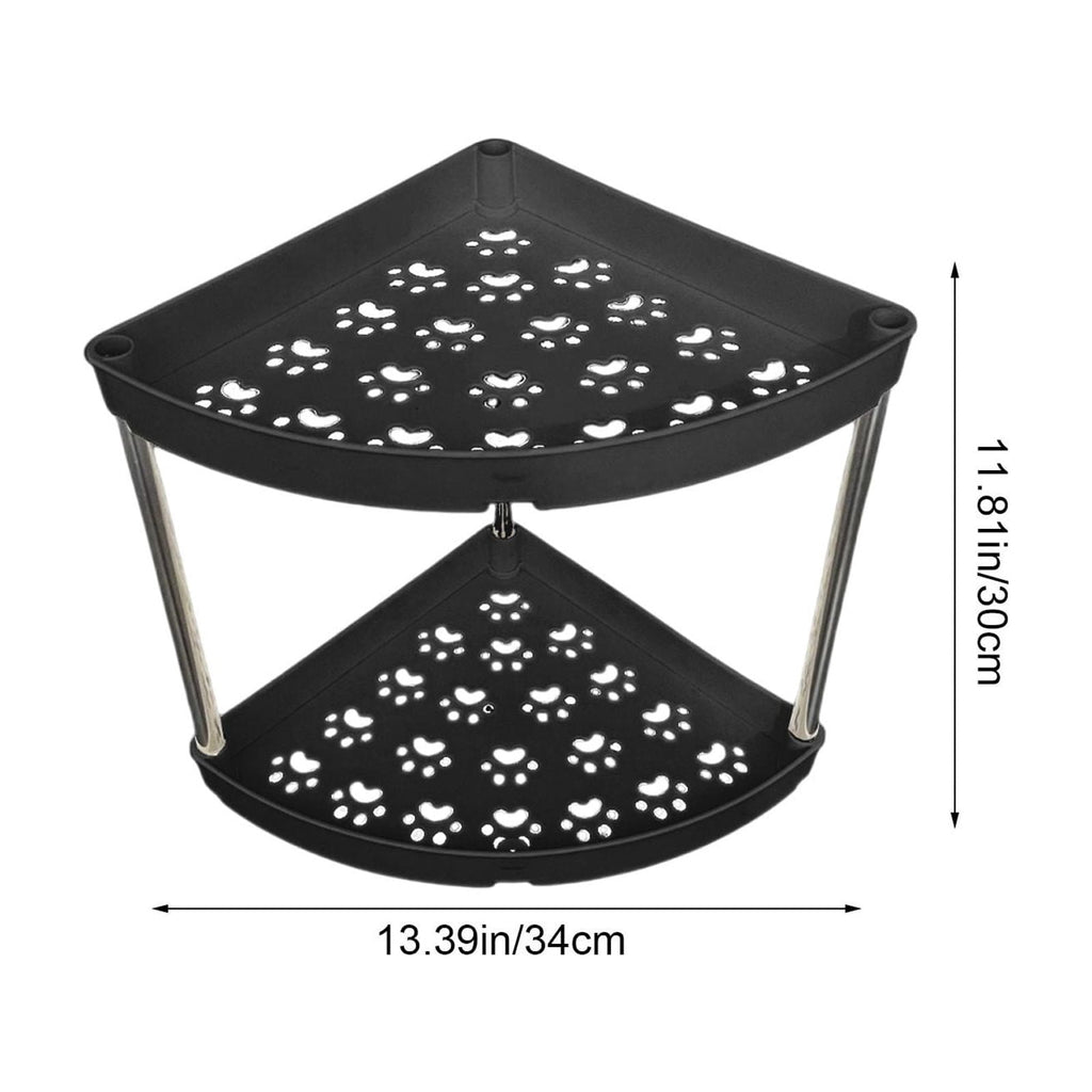 2 Tier Bathroom Counter Organizer, Vanity Organizer Corner Shelf, Skincare, Makeup Countertop Organizers, Kitchen, Ba... - Image 3