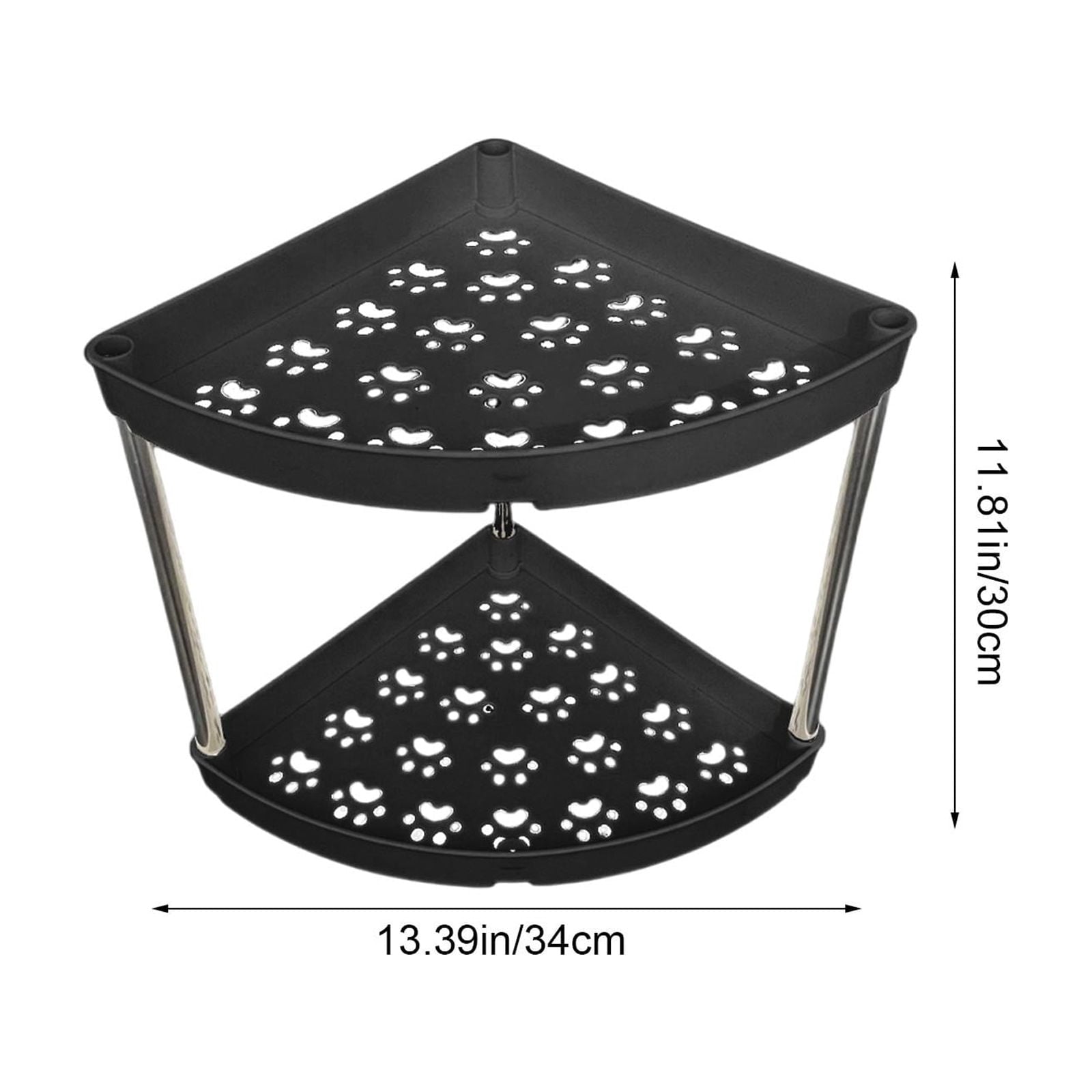2 Tier Bathroom Counter Organizer, Vanity Organizer Corner Shelf, Skincare, Makeup Countertop Organizers, Kitchen, Ba... - Image 3