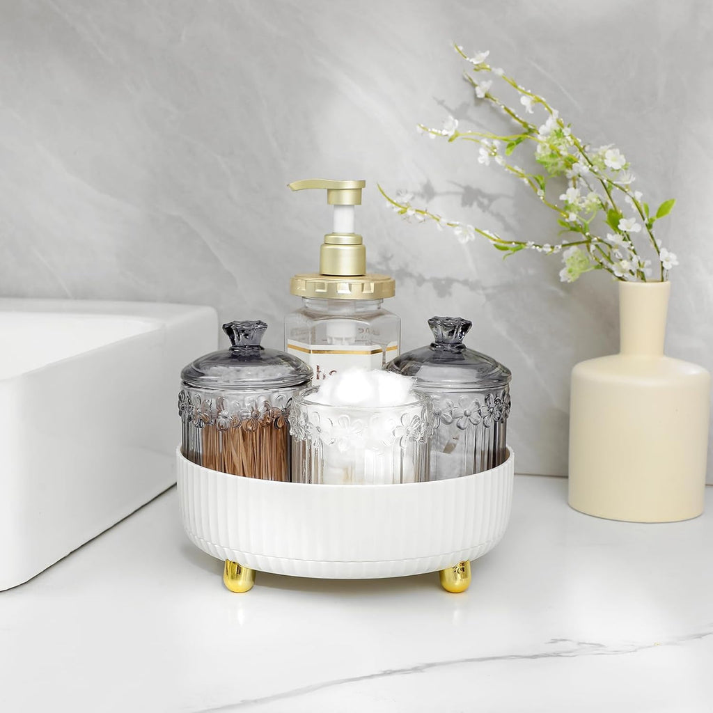 Makeup Perfume Organizer Tray 360 Degree Rotating Lazy Susan Skincare Lotion Organizer Spinning Cosmetics Storage for... - Image 6