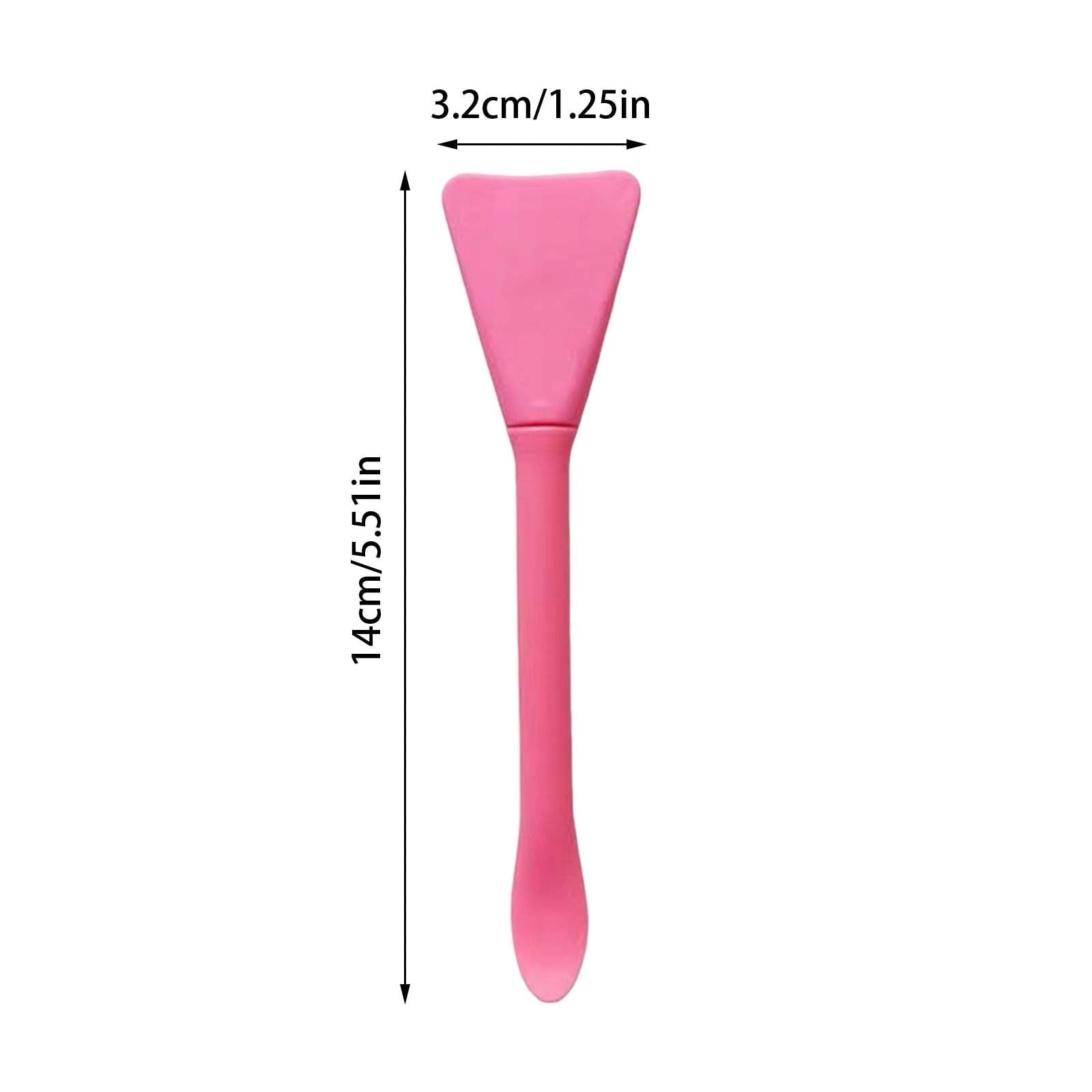 Deep Pink Silicone Dual Head Mask Brush, Applicator with Spatula for Face Masks and Creams, Reusable Makeup Tool for Easy Skincare Applicati - Image 5