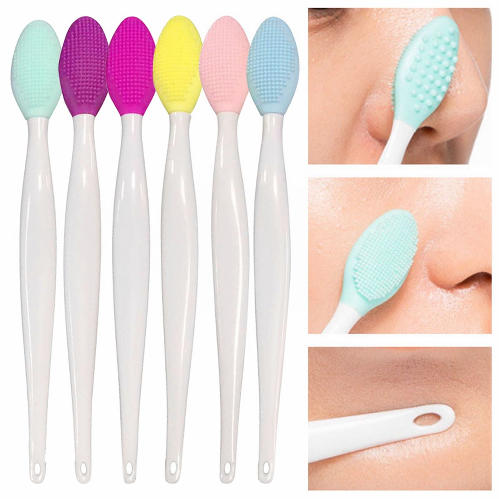 Double Silicone Nose Lip Brush for Deep Pore Cleansing and Gentle Facial Massage Tool - Image 4