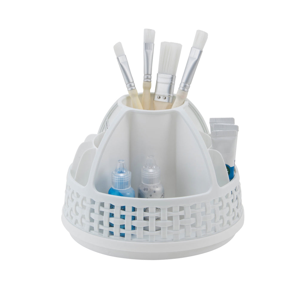 Thinkspace Beauty Rotating Cosmetic Organizer, White - Image 3