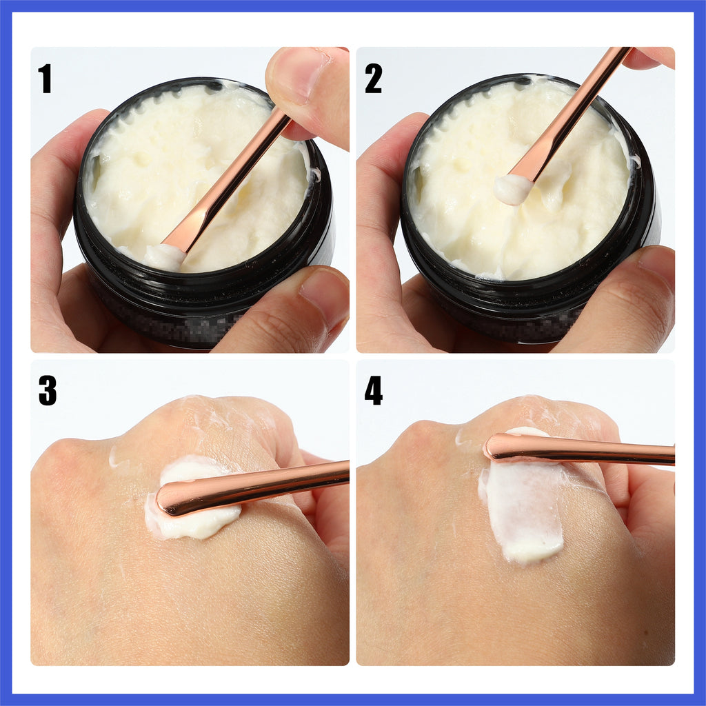 Mini Makeup Spatula for Facial Cosmetic Face Cream Zinc 2.32"x0.30" Alloy Gold Tone 4 Pcs - Image 5