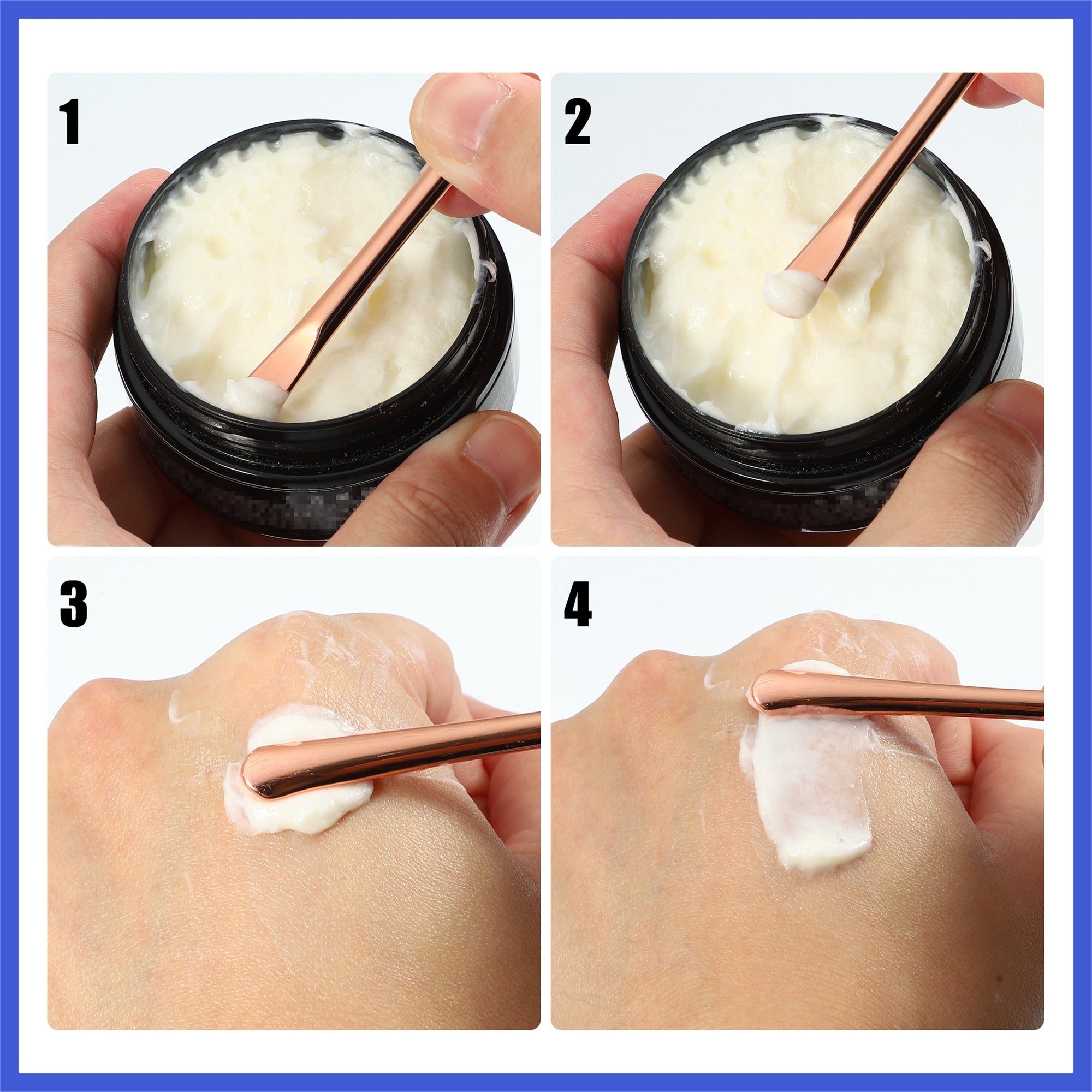 Mini Makeup Spatula for Facial Cosmetic Face Cream Zinc 2.32"x0.30" Alloy Gold Tone 4 Pcs - Image 5