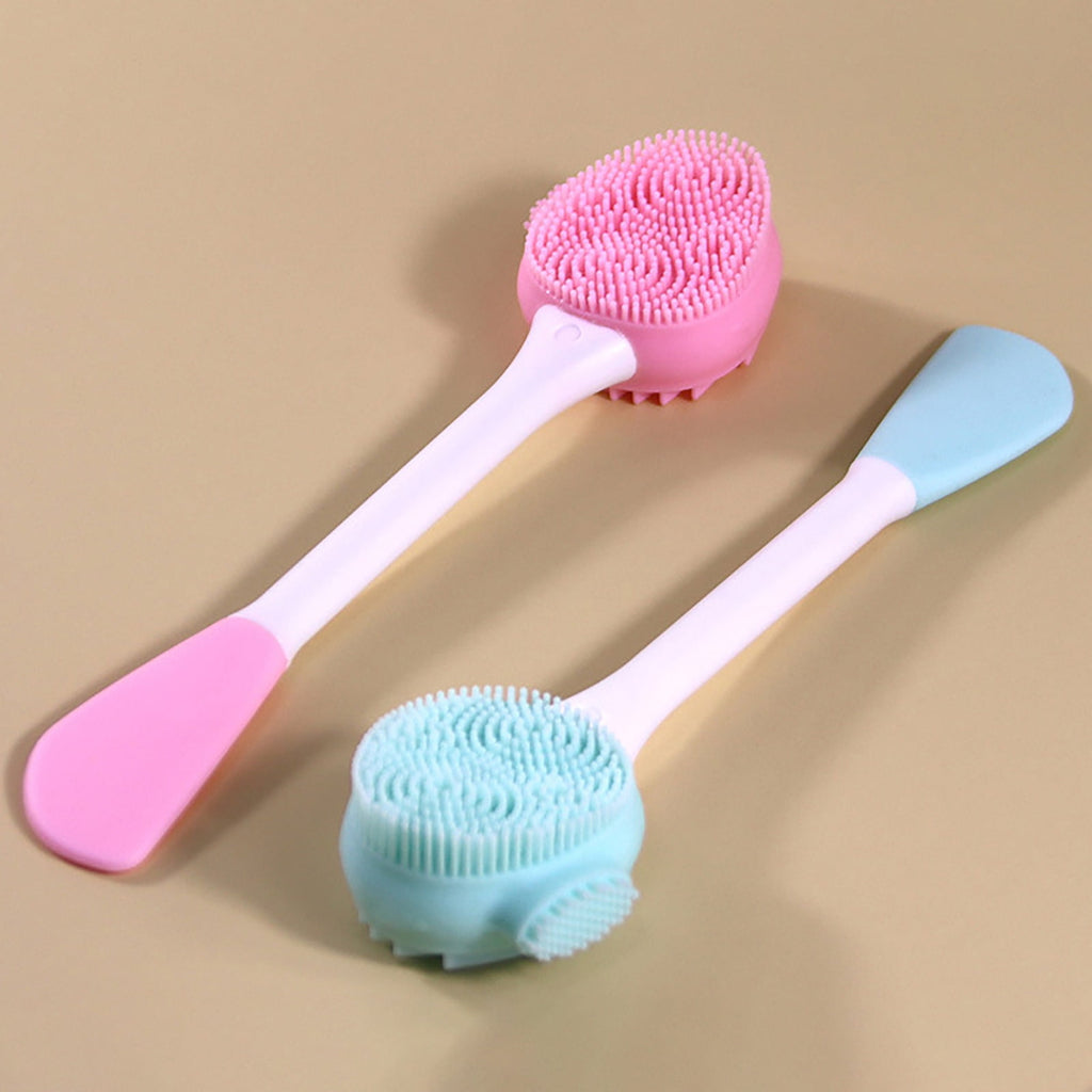 Double Ended Silicone Facial Cleansing Brush and Massage Applicator Tool for Deep Cleaning and Routine - Image 3