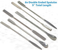 6 Pcs Makeup Spatulas Cosmetic Mask Spatulas for Mixing and Sampling Mask Sticks 9" Long Double Sided