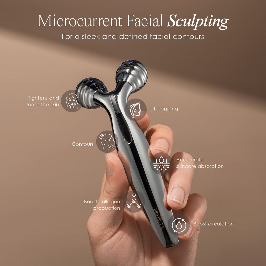 VORA Microcurrent Facial Roller, Gentle Face Massager for Instant Facelift, Skin Firming, and Anti-Aging Skin care - Image 2