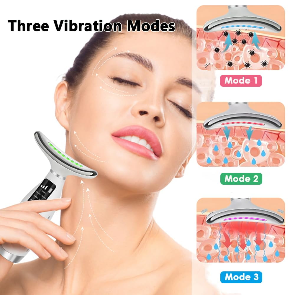 Facial and Neck Massager, 7- in -1 Face Sculpting Tool - Skin Lifting & Firming - Wrinkle & Dark Circle Reducer - at ... - Image 3