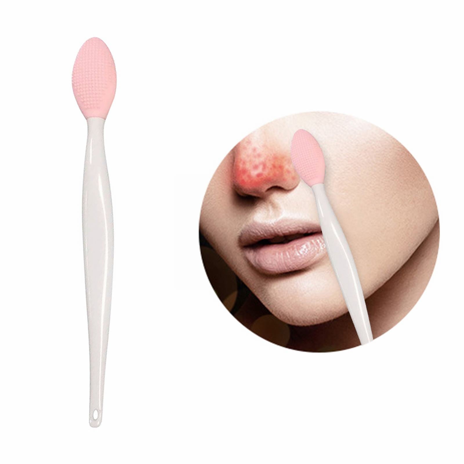 Double Silicone Nose Lip Brush for Deep Pore Cleansing and Gentle Facial Massage Tool - Image 2