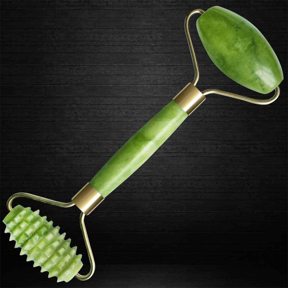 Jade Rollers for Face - Facial Massage Tool for Anti Aging Wrinkles and Skin Rejuvenate -100% Natural Jade Crystal Stone for Body Face Eyes - Image 3