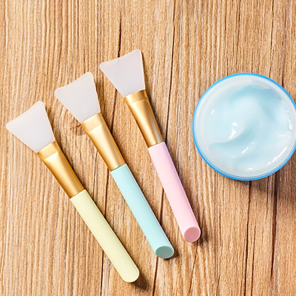3pcs Silicone Face Mask Brushes, Flexible Facial Mud Mask Applicator Brush, Skin Care Gift Baskets for Men Cute Spa Stuff for Girls Ever Bea - Image 4