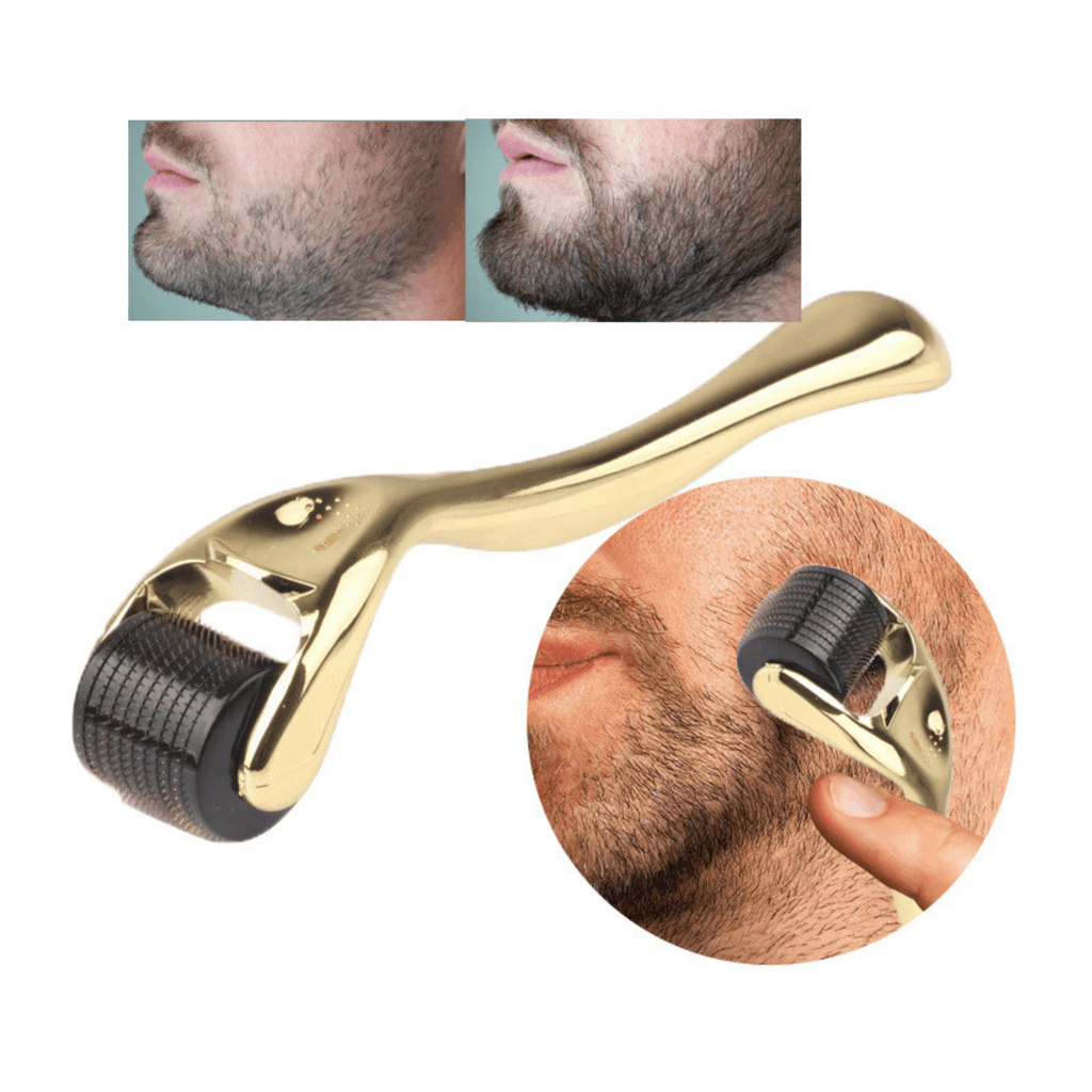540 Microneedle Roller for Face Care, Body, Beard and Hair, 2 Pack (1 Gold + 1 Black) - Image 3